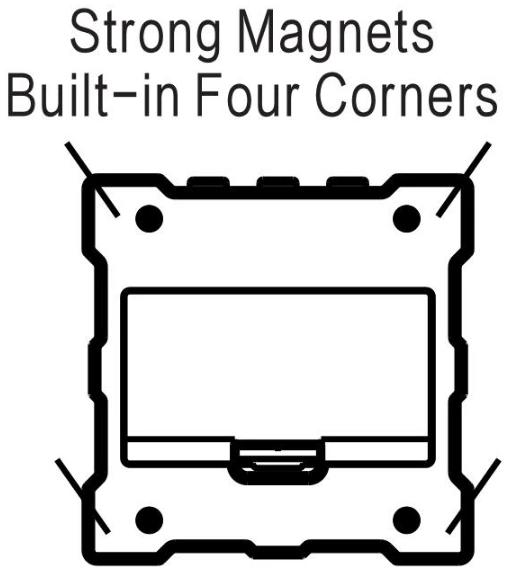 5418-90 Пластиковый цифровой инклинометр с четырехсторонним магнитом