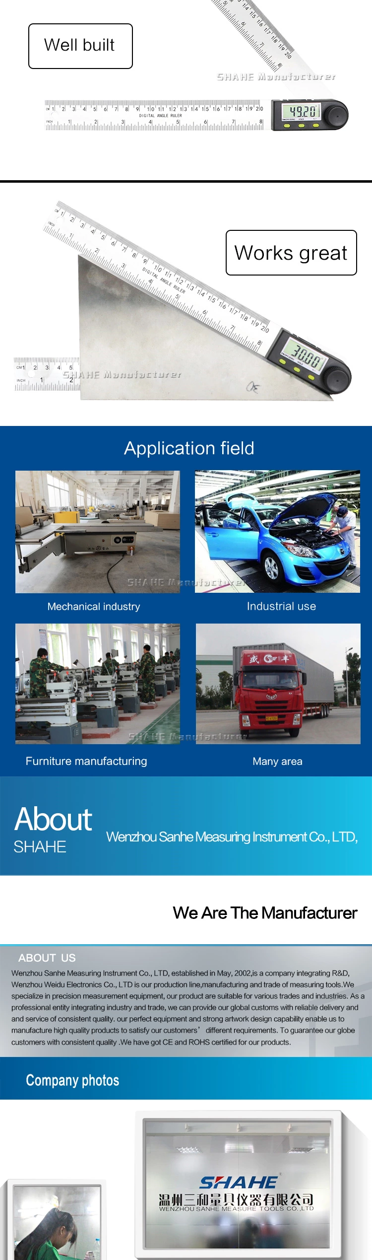 5422B Plastic Digital angle ruler