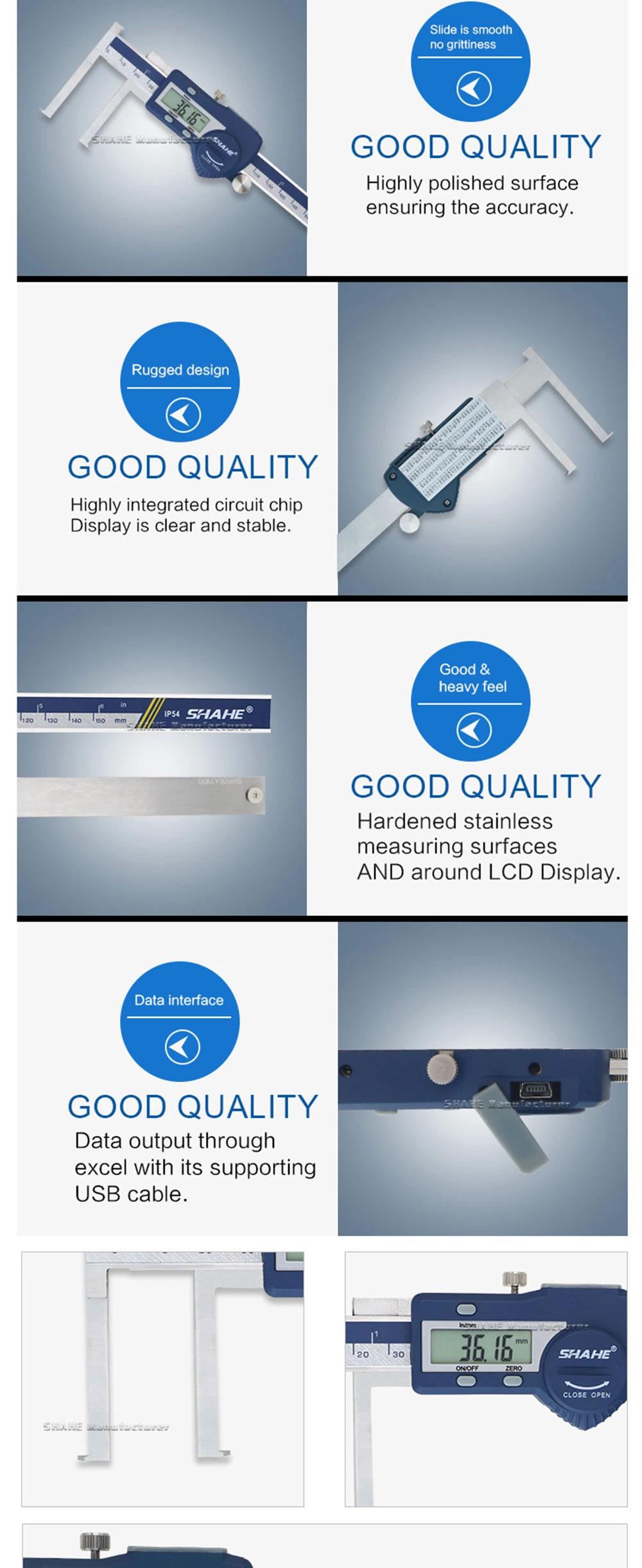 5130 Внутренняя канавка Цифровой штангенциркуль с режущей кромкой