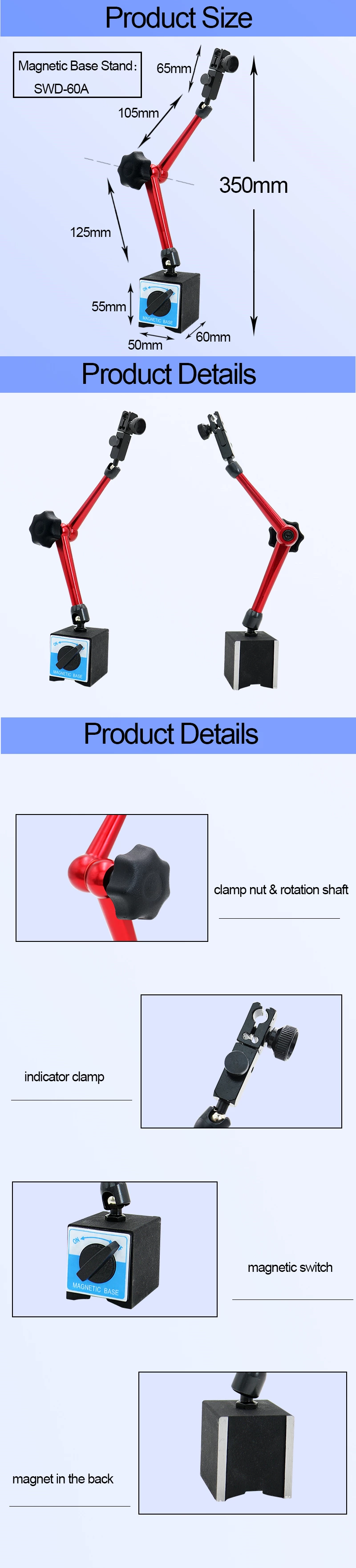 SWD-60A Magnetic base stand