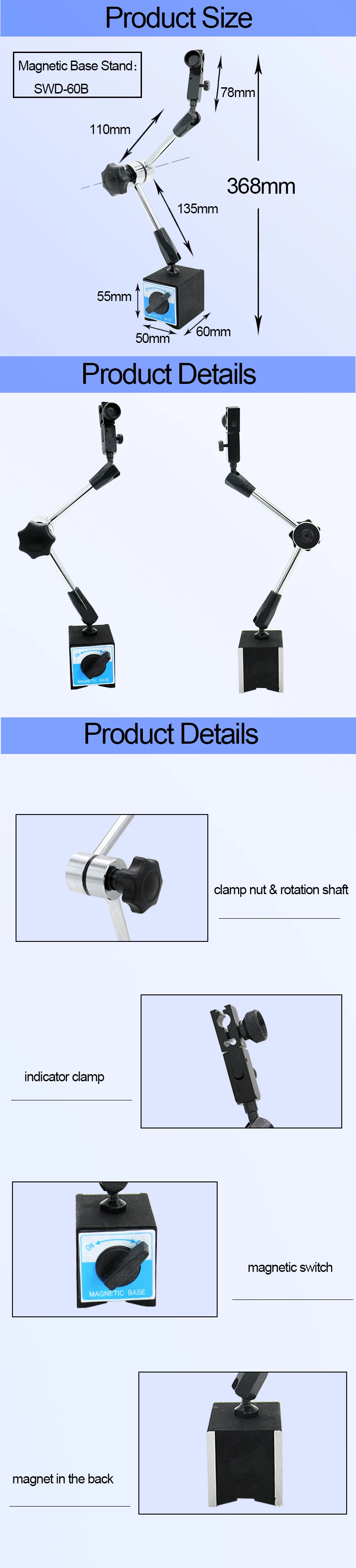 SWD-60B Magnetic base stand