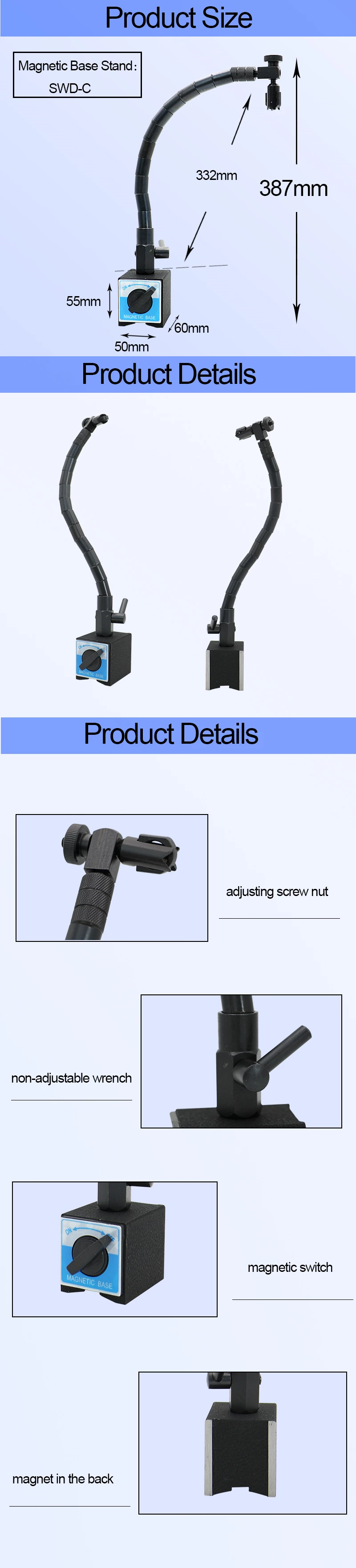 SWD-60C Magnetic base stand