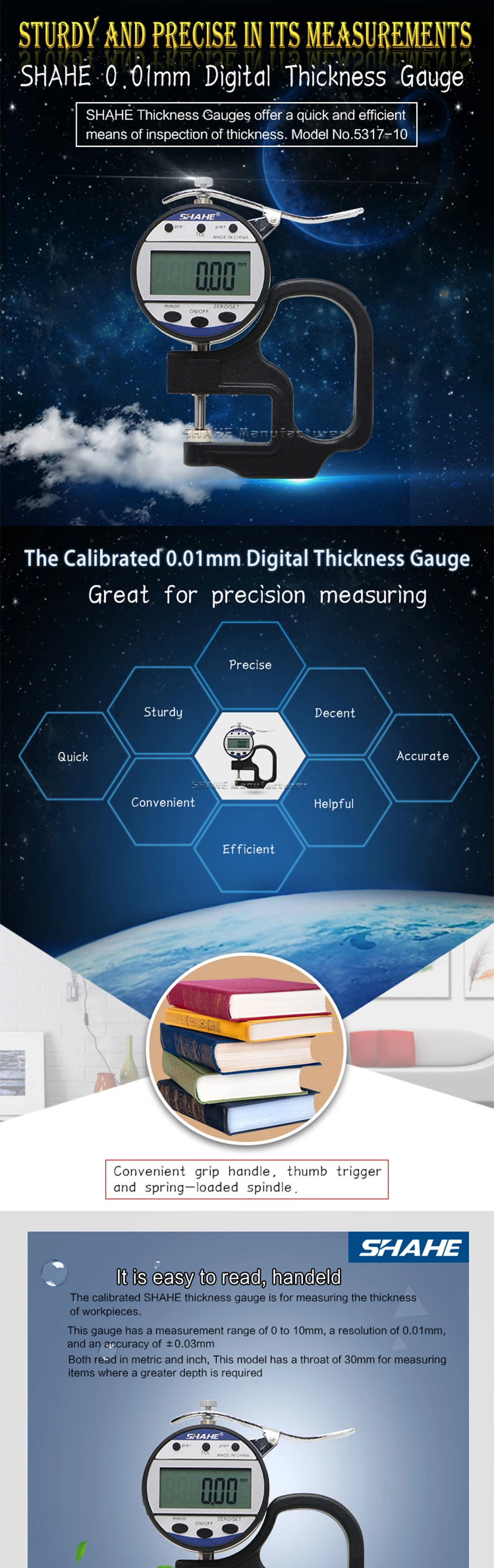 5317 0.01mm Digital thickness gauge