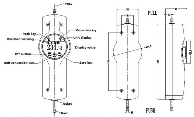SDF Digital Push Pull Gauge