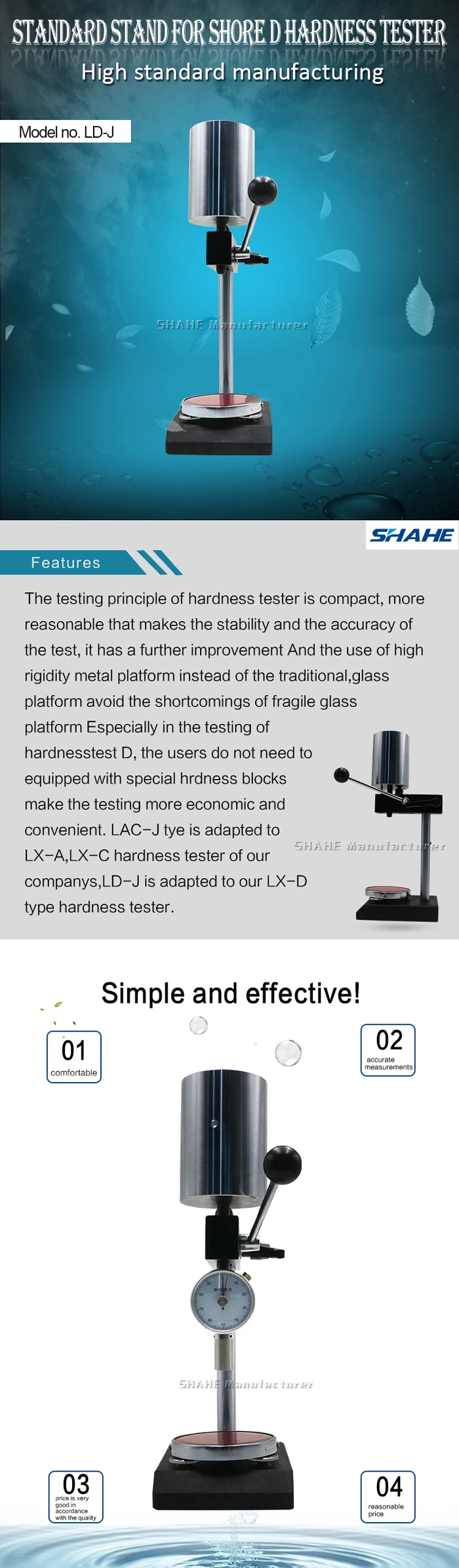 LD-J Test stand for shore hardness tester