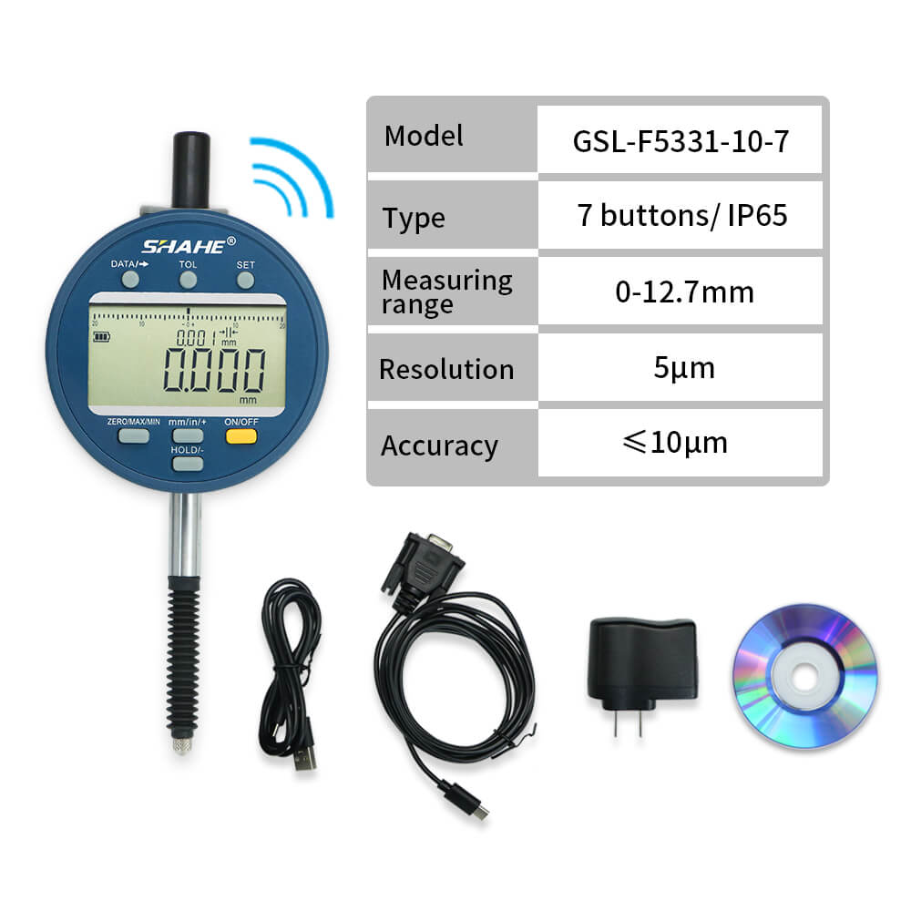GSL-F5331-7 0.01mm IP65 Wireless Digital indicator with 7 buttons