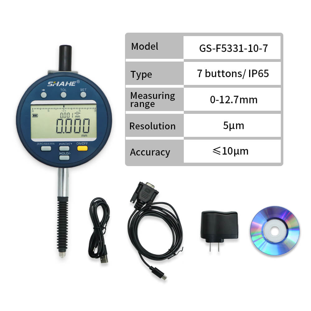 GS-F5331-7 0.01mm IP65 Digital indicator with 7 buttons
