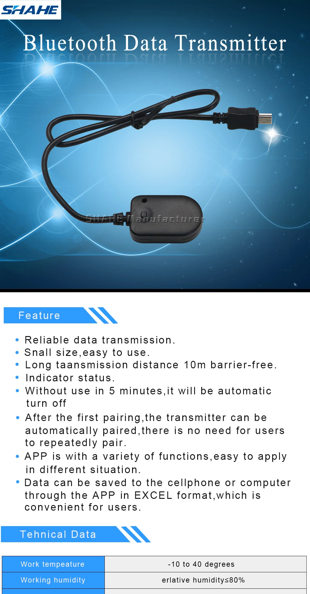 5002 Smart Adapter data output