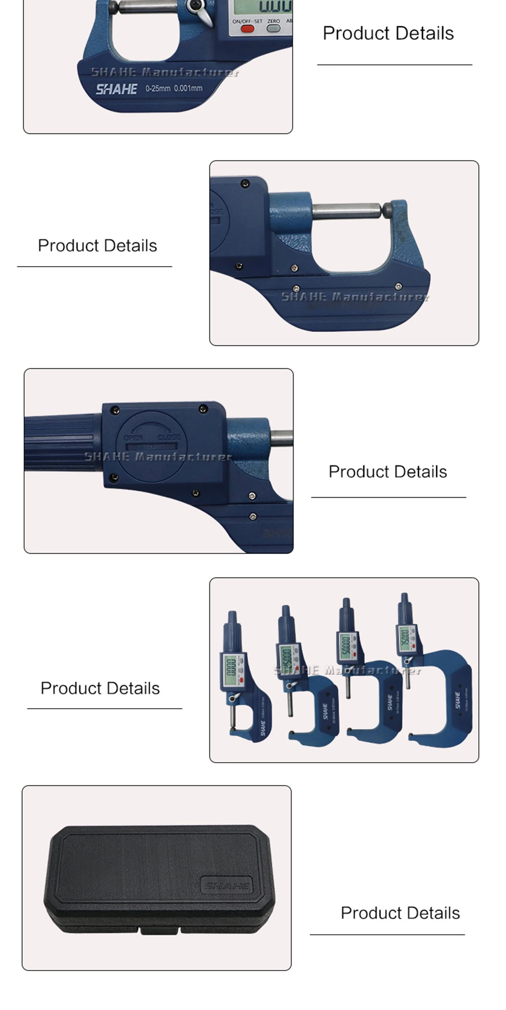 5215 Digital tube Micrometer with Double Round head