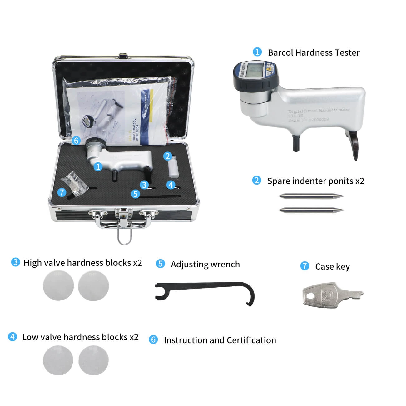 934-1S Digital Barcol Impressor Hardness Tester