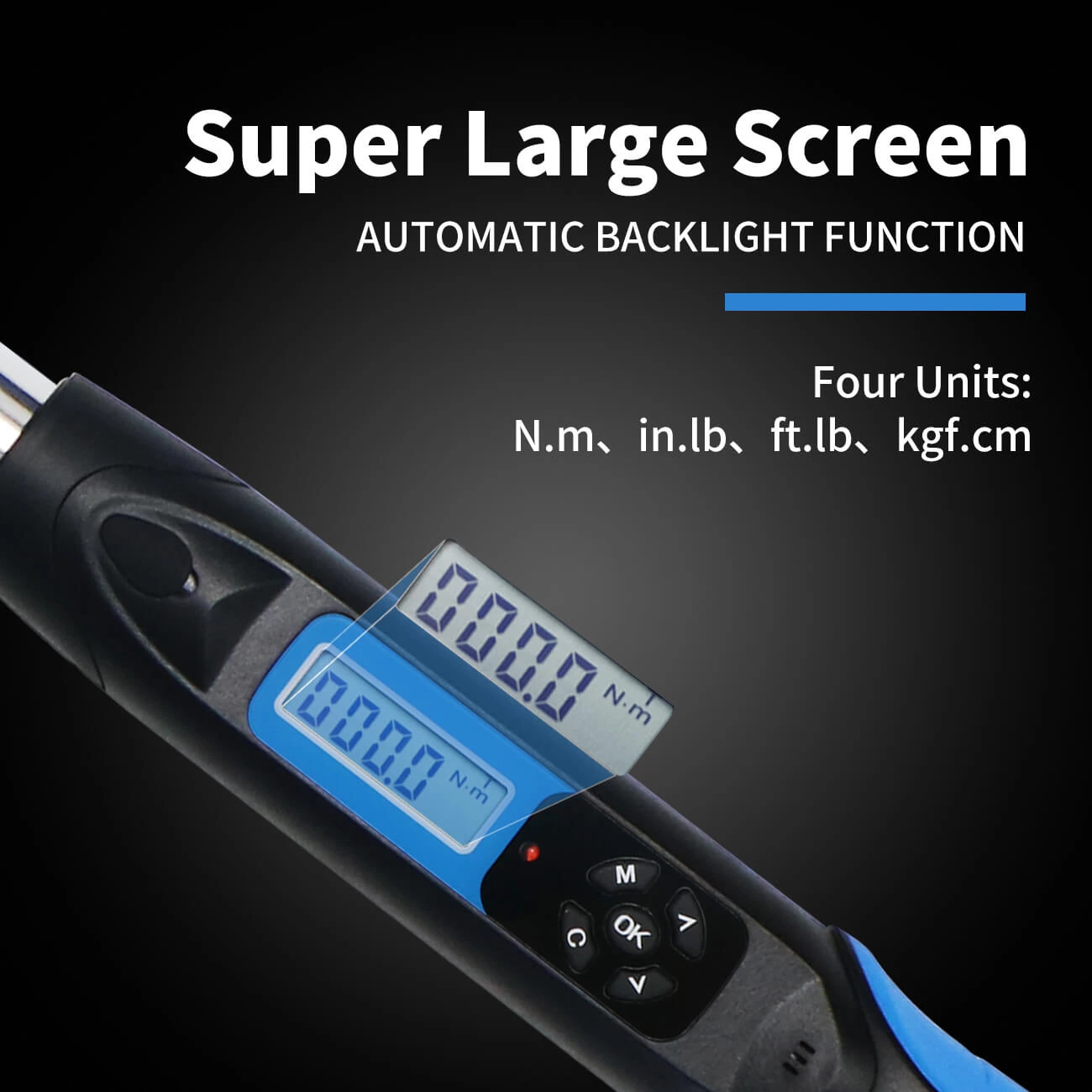 Цифровой динамометрический ключ с головкой для арматуры AWG2-S