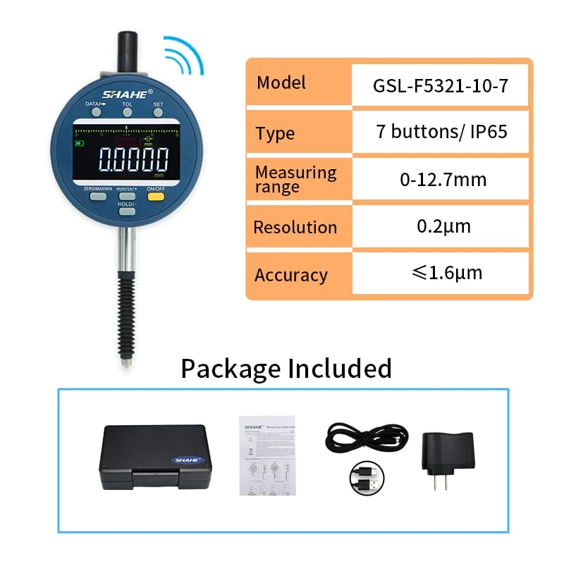GSL-F5321 IP65 Wireless 0.2μm Digital indicator