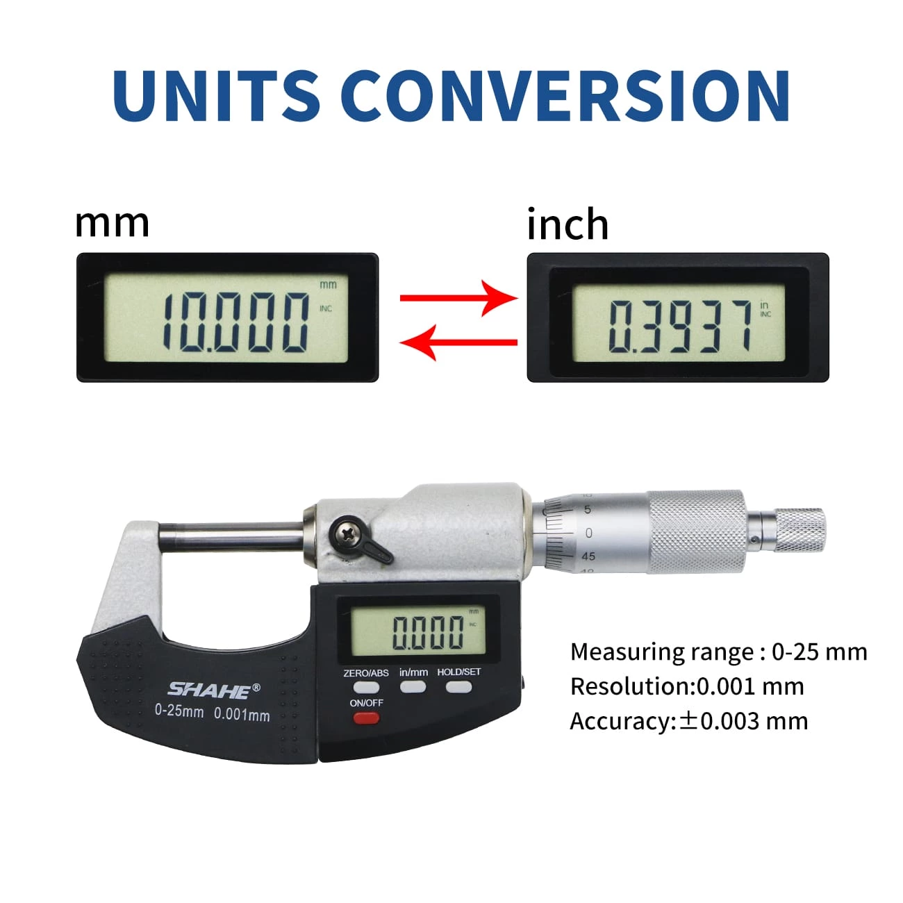 5217 Digital micrometer with Scale Line