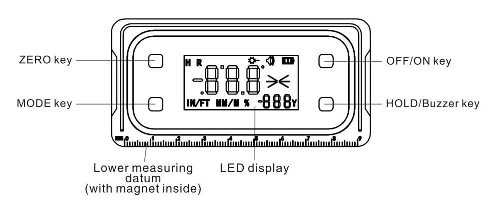 5522 Touch control Digital protractor